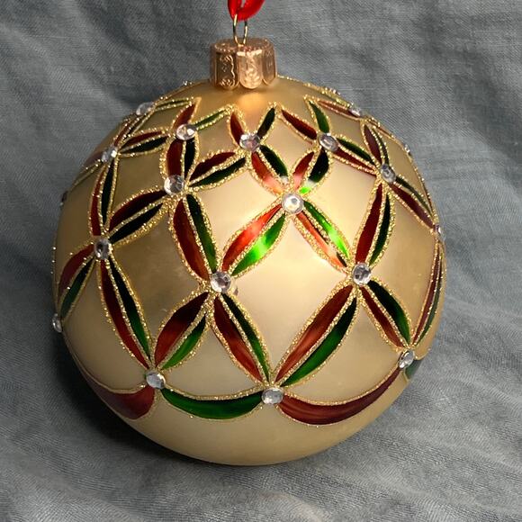 Waterford Holiday Heirlooms Wedge Ball Christmas Ornament 153744 Boxed 4 Inches - Picture 9 of 11